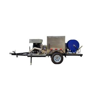 Quality 1500L 2000L Sewer Jetter Trailer Water Cleaning Jetting Pump Semi Trailer High Pressure Cleaners wholesale