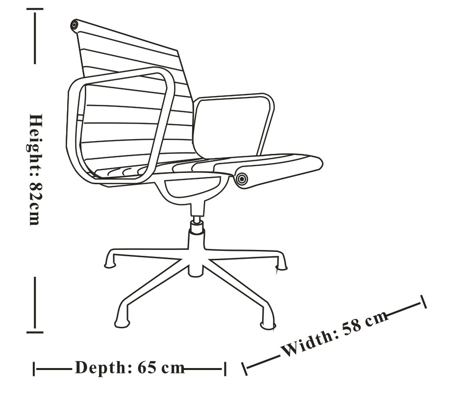 White Color Aluminum Group Management Chair Size 82*65*58cm Without Wheels