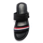 Anti Skid Top Rounded Rubber Outsole Mens Leather Sandals