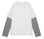 Small Moq Clothing Manufacturers Men'S Double Sleeve Strip Long Sleeve T Shirt