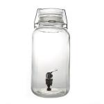 Multifuntional Classic Glass Juice Dispenser Round Lead Free For Hotel