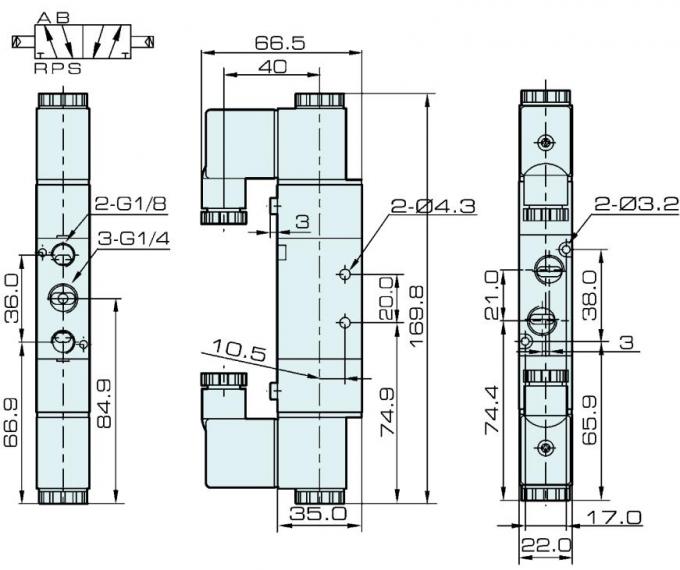 4V220-08 Airtac Type Pneumatic Solenoid Valve 4V220-08-DC24V DC24V 0