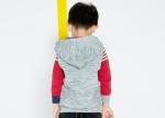 100% Cotton Boys Baseball Jacket , Zippered Boys Sleeveless Hoodie With Two
