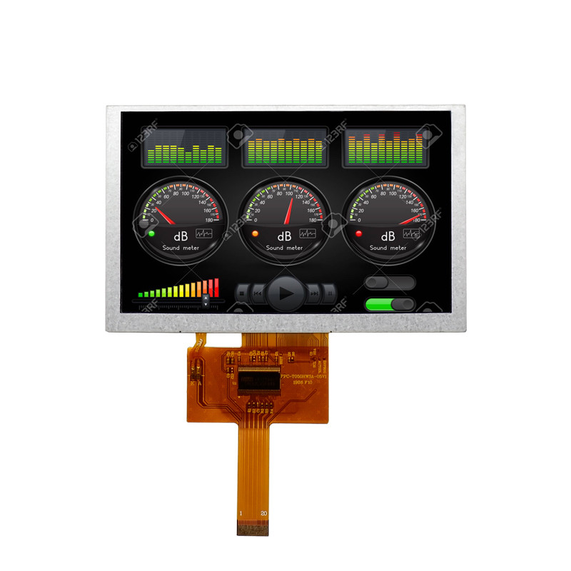 5 Inch LCD TFT Display Panel, 800x480 Resolution , 20PINS LVDS Interface , 1200cd/M2
