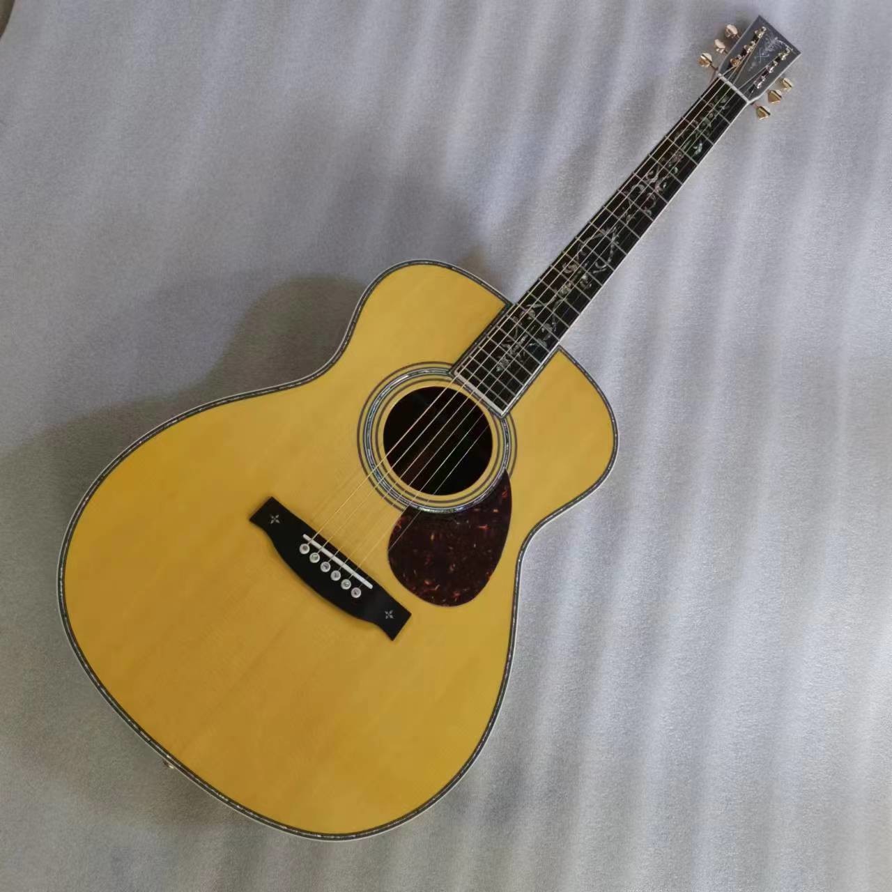Custom Martin style OM body solid santo back side acoustic guitar 40 inch