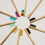 Natural sustainable bamboo toothbrush Set Charcoal Soft Bristle Toothbrush