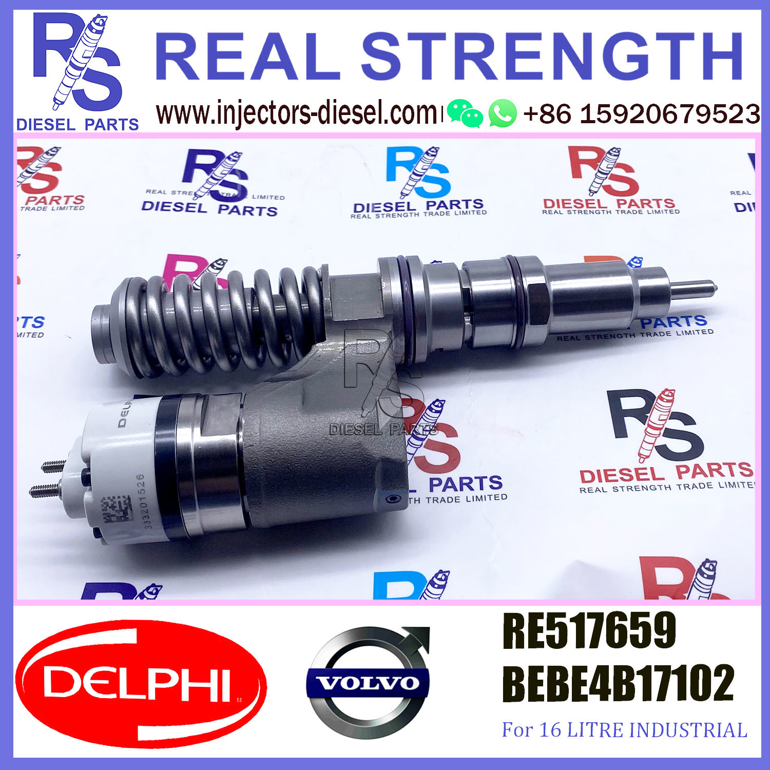 V-O-L-V injector RE517659 Diesel pump Injector DELPHI BEBE4B17102 A3 for 6125 TIER 2 -OH - MID POWER