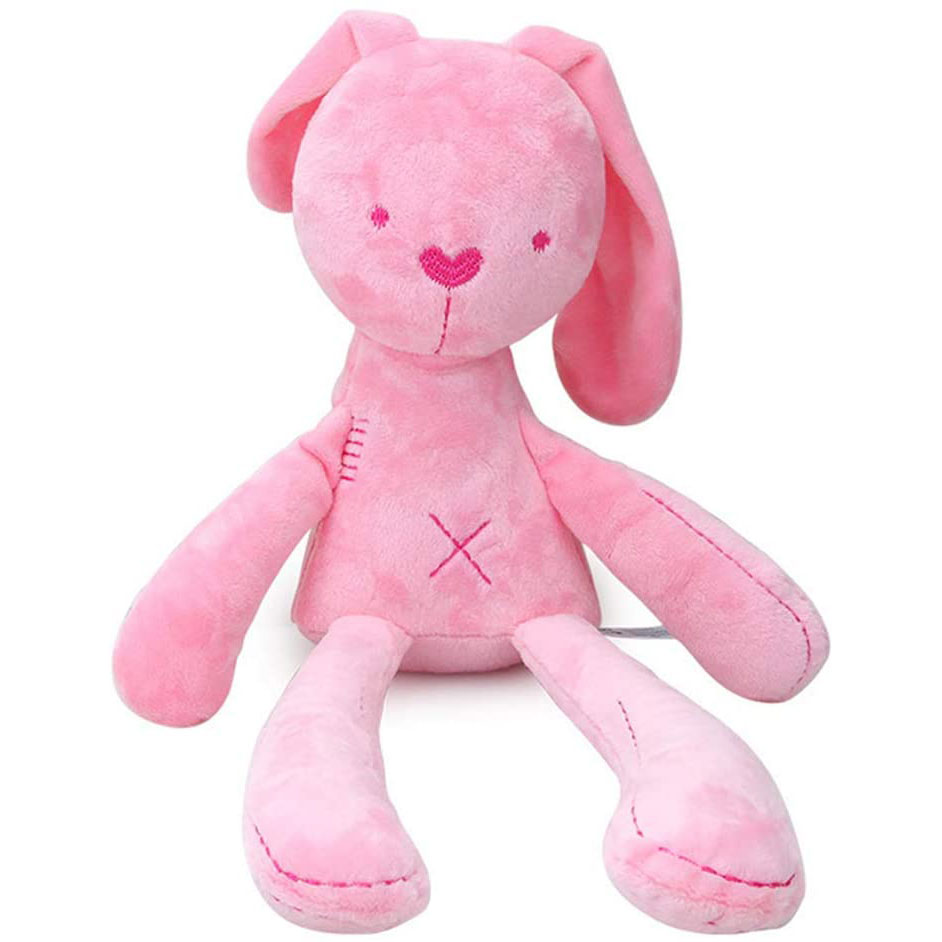 Machine Washable Stuffed Plush Long Eared Bunny Toy As Children'S Birthday Gift