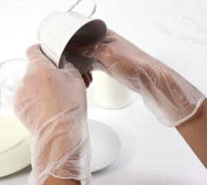 Quality XS Clear Disposable Food Preparation Gloves Anti - Bacterial ISO13485 Certification wholesale