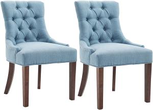 Quality Upholstered Fabric High Back Fabric Dining Chairs With Nailhead OEM Available wholesale