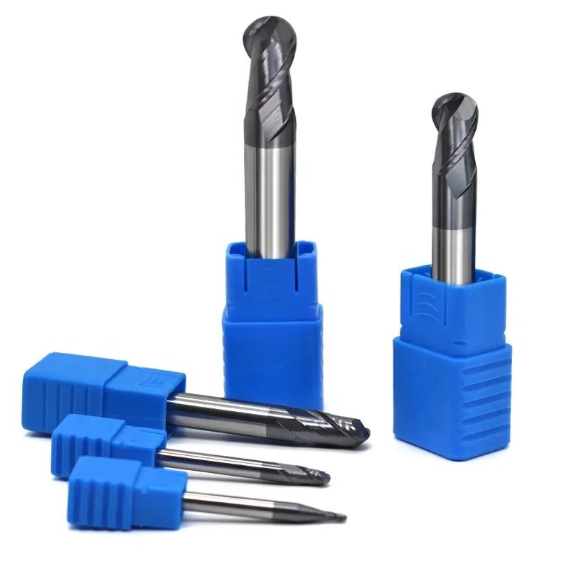 Milling Cutter 4 Flute Ball Nose CNC Router Bit Carbide End Mill 45HRC R3 R4 R5 R6