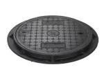 Round Black Manhole Cover , 600mm D400 Ductile Iron Cast Manhole Cover