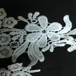 White Water Soluble Embroidery Applique for Wedding Bridal Dress