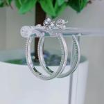 Diamond Moissanite Sterling Silver Small Hoop Earrings ODM