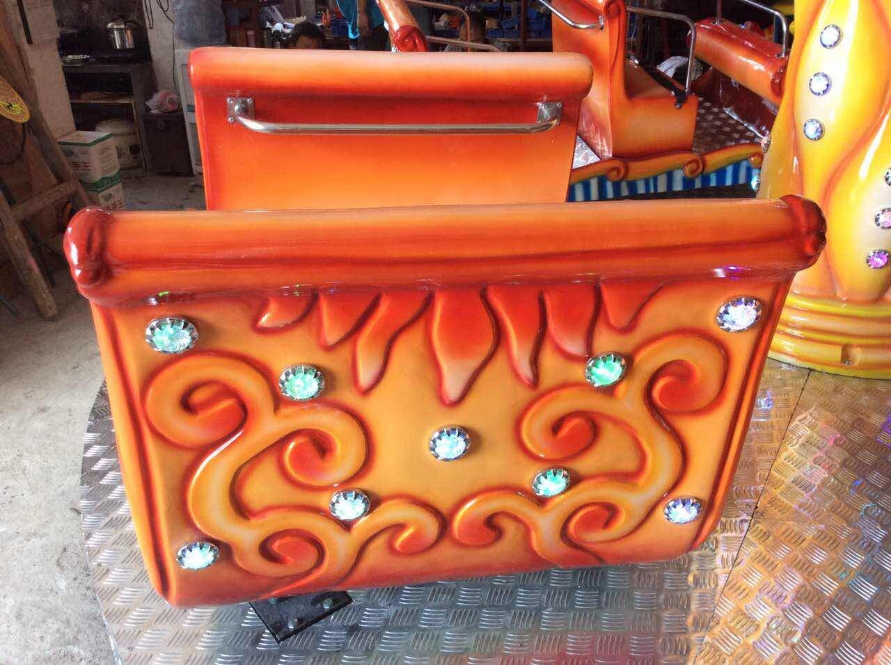 Safe Flying Carpet Spinning Teacup Ride 16 People Wear Resistant High Grade Paint