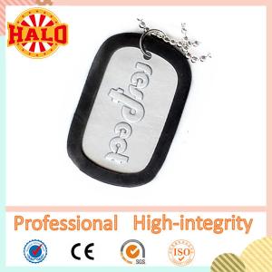 Quality Logo engraved metal silicone dog tag silencer dog tag blanks wholesale