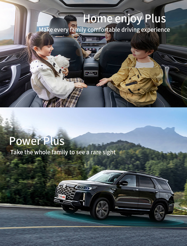 Luxury Design Changan CS95 PLUS Left Steering Two-wheel Drive Large SUV Maximum Power 150-200Ps Displacement 1.5-2.0L