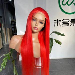 Quality Neobeauty Glueless Highlight Red Human Hair Lace Wig Wear And Go For Women wholesale