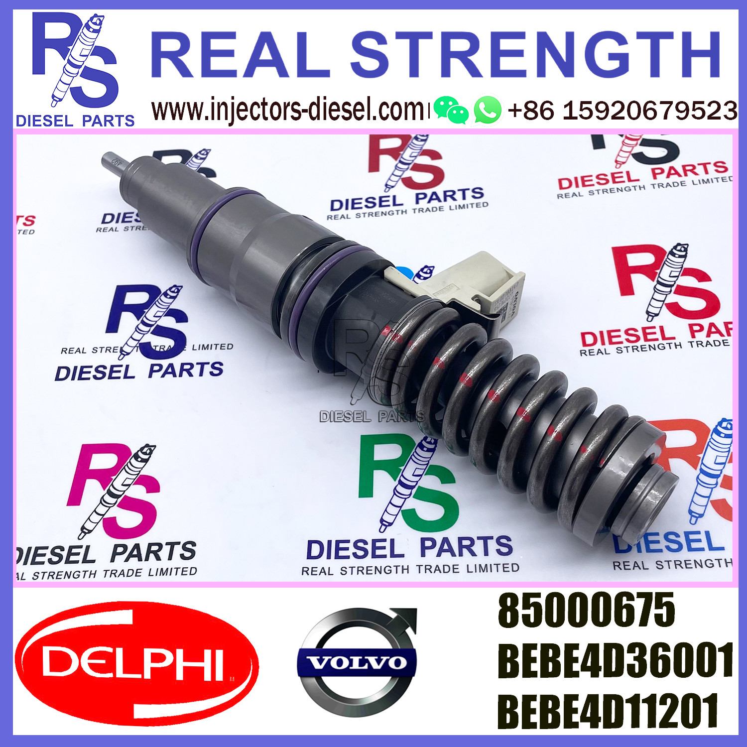 DELPHI 4pin 85000675 Diesel pump Injector 85000675 BEBE4D36001 BEBE4D11201 E3.18 for V-O-L-V RVI MD9 3503 EURO 4