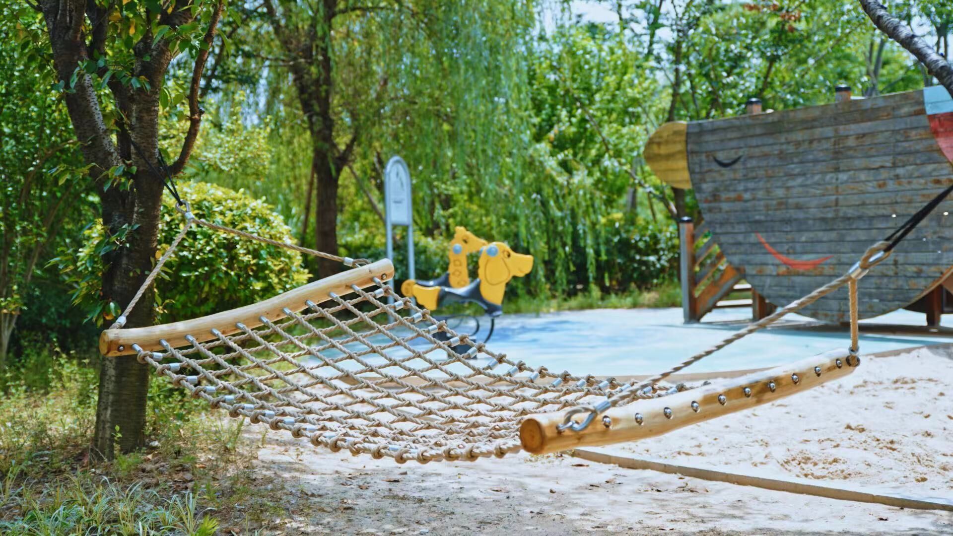 Hanging Rope Playground Hammock Swing Customized For Children