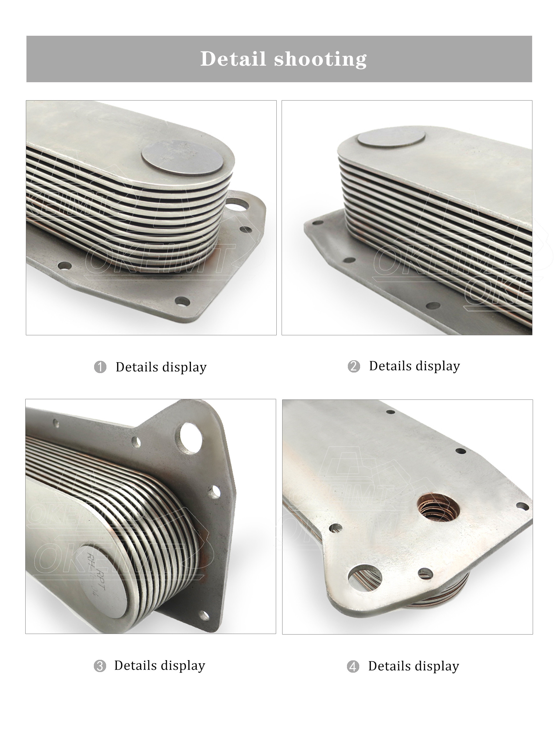 OKEIMT E330C Excavator Diesel Engine Parts C9 Oil Cooler Core E330 E336D Oil Cooler Core 293-9367