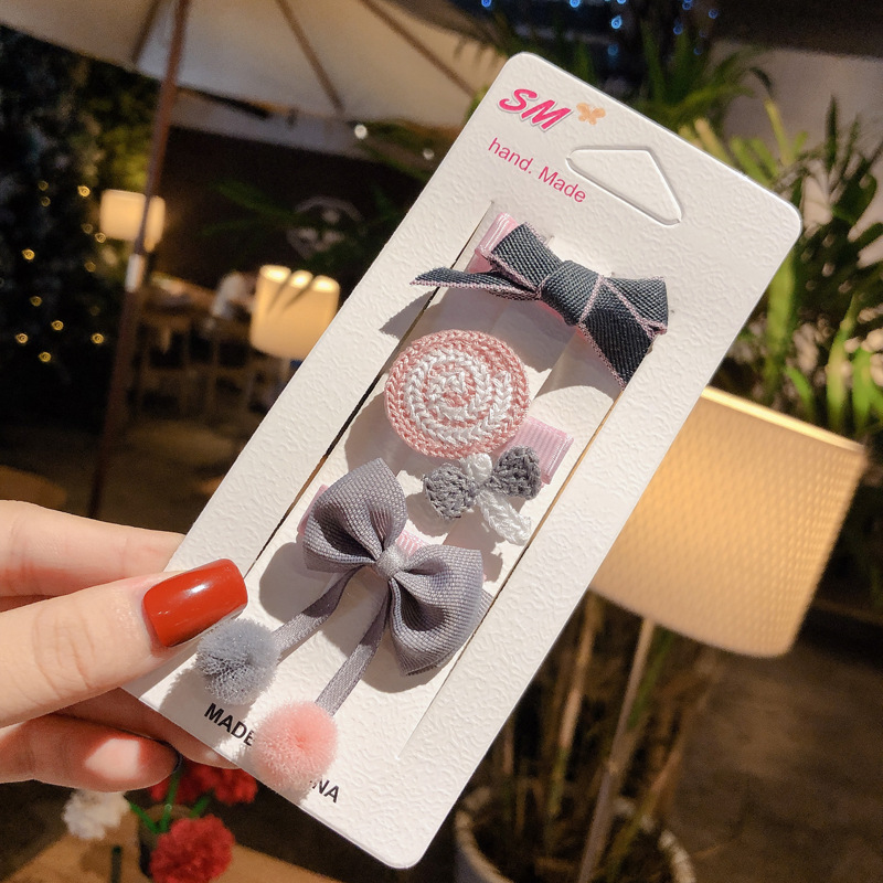 Baby Hairpin Infant Korea Cute Little Virgin Baby Headdress Princess Bow Side Clip Children Hair Accessories