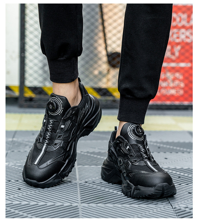 BOA Rotating Button Work Shoes Kevlar Midsole TPU Flying Knit For Enhanced Safety