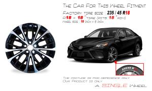 Quality Machined Black Wheels For 18-22 Toyota Camry OEM Rim 75221B wholesale