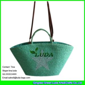 Quality LUDA designer straw beach bags star painted wheat straw tote bag wholesale