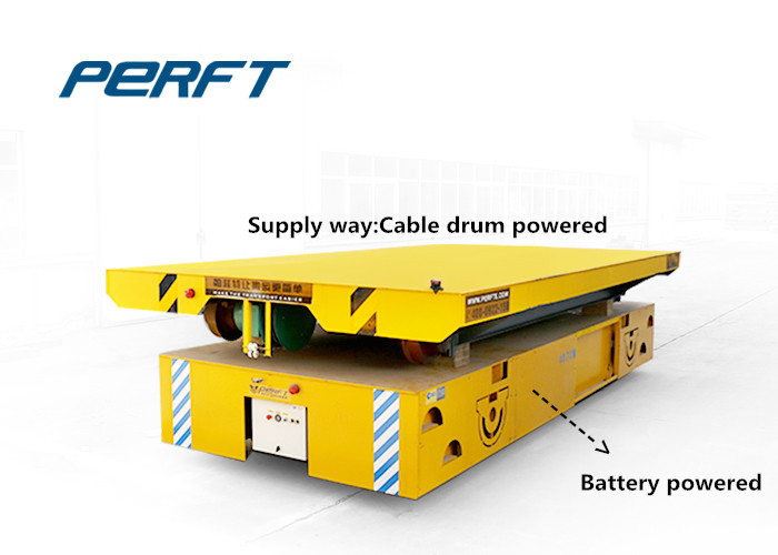 40 T Battery Powered Trackless Flat Transfer Car for Factory Heavy Load Material Handling