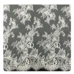 Ivory Eyelash Chantilly Lace Trim , Bridal Cream Cord Lace Fabric
