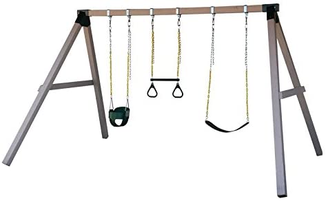 Silver Finish Swing Set Bracket with All Mounting Hardware Middle Bracket