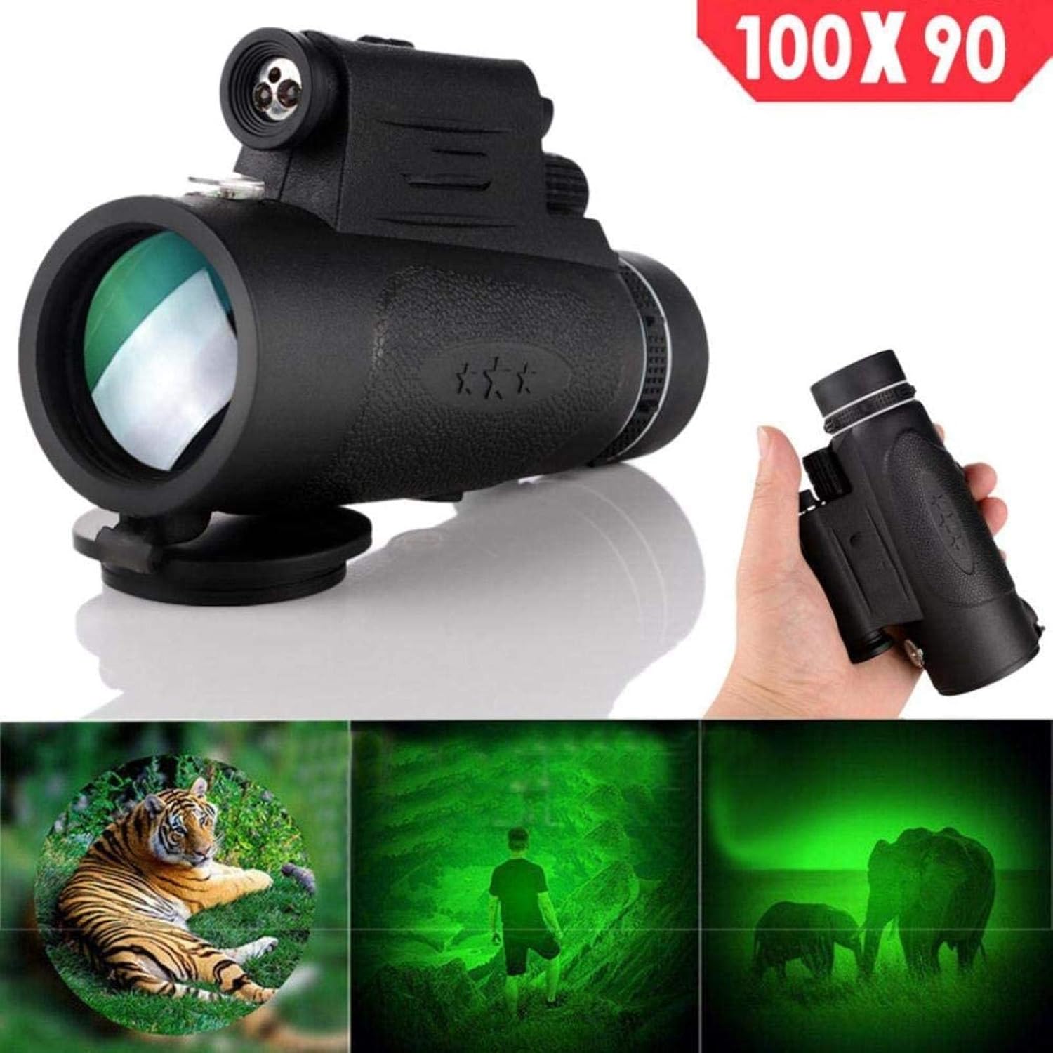 High Power Professional Telescope ful Monocular Long Range 8000m Telescope for Smartphone 100X90 Zoom HD Hunting Optics Scope for Indoor/Outdoor