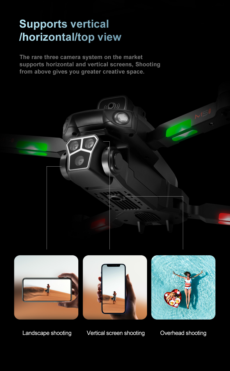 Remote Control M1s Drone with Gesture Photo Mv Video Wifi Obstacle Avoidance 4k Hd Camera Gps Foldable Quadcopter Toy