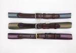 One Side Striped Webbing Belt , Polyster Adjustable Webbing Belt 123g
