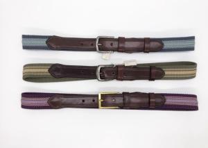Quality One Side Striped Webbing Belt , Polyster Adjustable Webbing Belt 123g wholesale