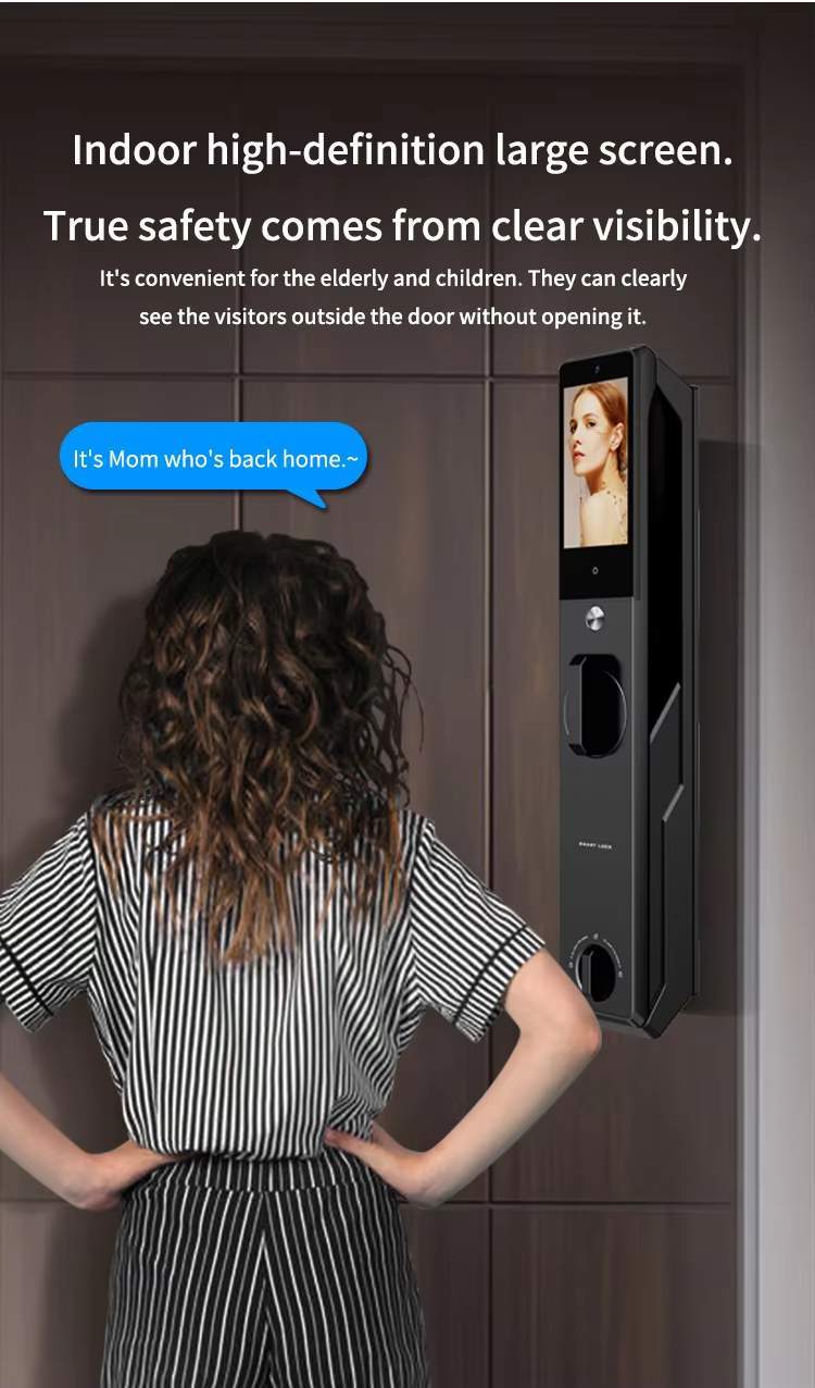 Intelligent Lock Door Tuya Smart With Fingerprint Face Recognition Door Lock