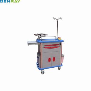 Quality Emergency ABS Hospital Crash Cart Medical Trolley 850 X 520 X 950mm wholesale
