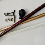 6.7 Metres Zinc Alloy 0.7mm Long Black Curtain Rod