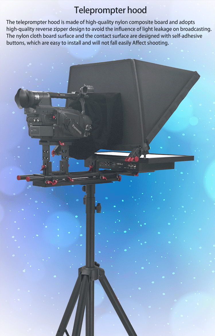 Professional TV Studio Equipment 24inch Single Screen Built-in Prompter with Auto-Mirror