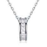 Sterling Silver 925 Diamond Small Pretty Waist Necklace Fashion Temperament