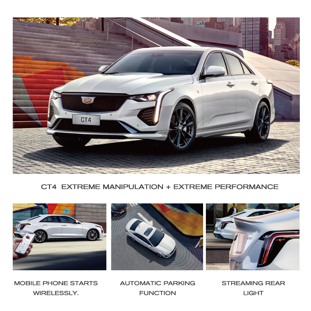 s Energy Vehicle 2024 Cadillac CT4 Stylish Gas Auto with 66L Tank Volume and 4-door 5-seater Body Structure