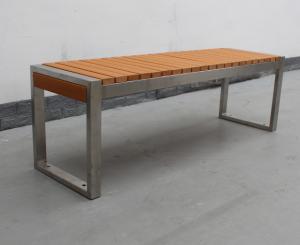 Quality Backless Recycled Plastic Wood Garden Benches With 316 Stainless Steel Legs wholesale