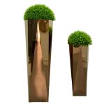 Modern decorative metal rose gold plant box flower pot