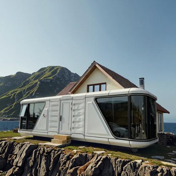 Mobile Capsule House Versatile Mobile Living Steel Frame For Kitchen Bedroom