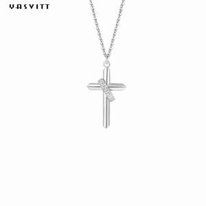 Quality 0.5M 1.92 Gram Sterling Silver Necklace Chains 24k Nickel Free Cross Chain Necklace wholesale