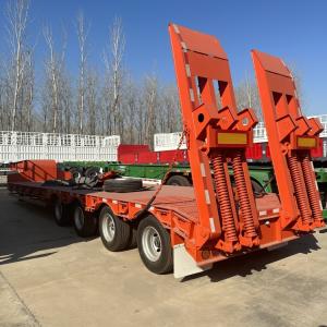 Quality CIMC 3/Tri/Three Axle Lowbed Truck 40/60/80 Ton Low Loader Semi Trailer for Sale Near Me wholesale