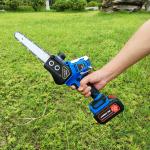 21V Cordless Electric 8 Inch 10 Inch Chain Saw Lithium Battery Wood Cutting