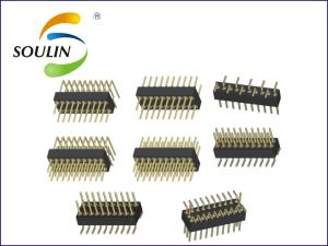 Quality 3.0AMP Gold Plated Round Pin Header Connector 1.27mm Pitch straight wholesale