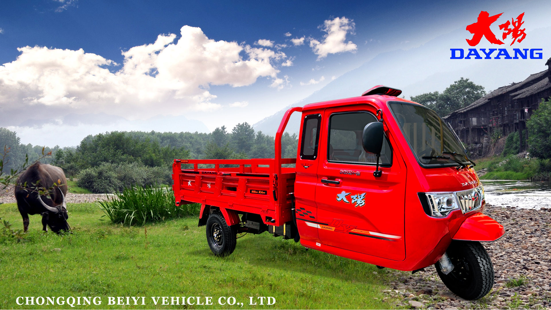 Dayang Luxury Series T7 Closed Cab Cargo Tricycle with 800CC Engine and 5.0-12 Tyres